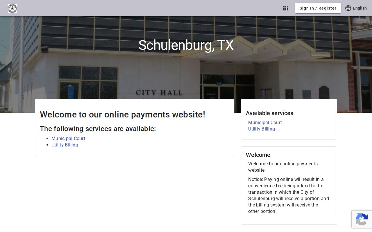 Schulenburg criminal records municipal court portal