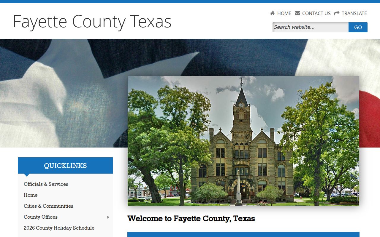 Fayette County criminal records official county directory
