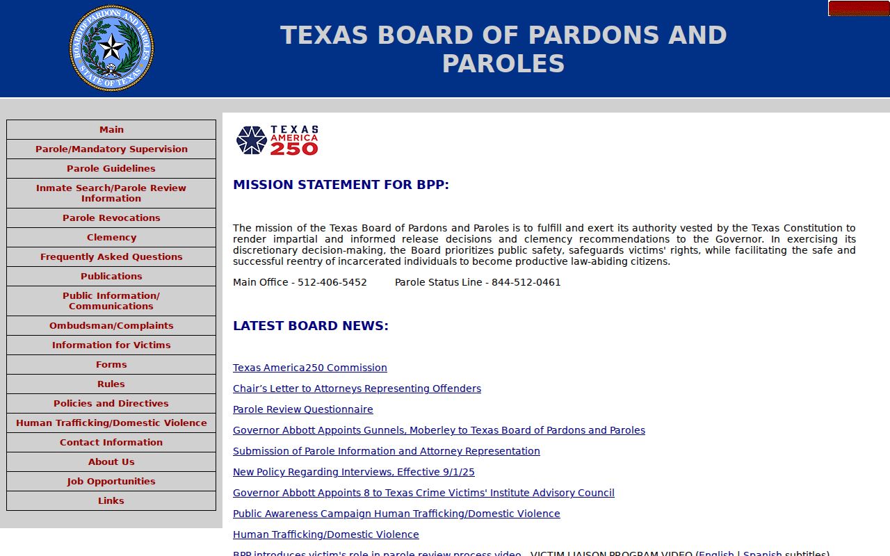 Fayette County criminal history Texas parole authority